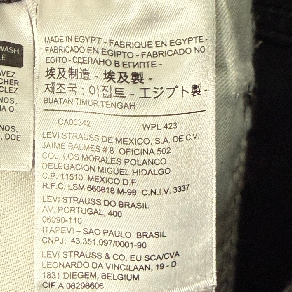 Levis 505 Regular Fit Black Straight Leg Jeans Mens W36 L32 00505-0260 - Picture 6 of 14